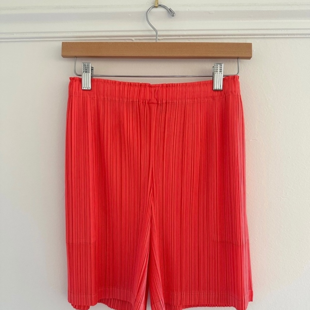 Issey Miyake Pleats Please Shorts Orange Red Size 3 Perfect Condition